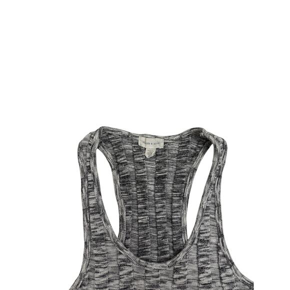 Silence & Noise Gray Ribbed Racerback Tank Top Size Women's Small - Picture 3 of 3